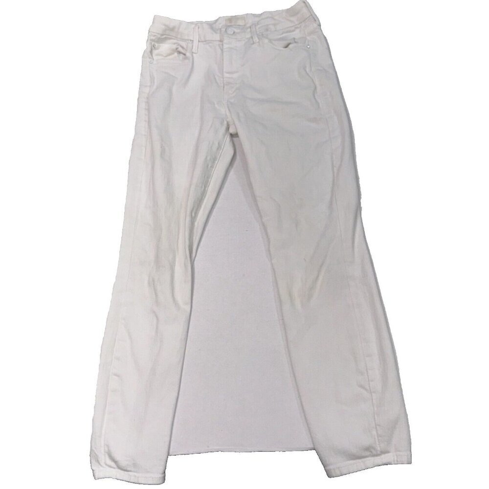 Mother The Looker Crop White Preppy Designer‎ Classic Skinny Jeans 27